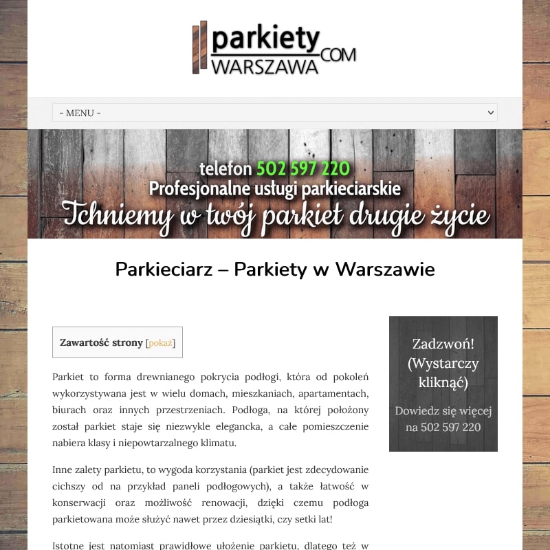 Renowacja podłóg drewnianych w Warszawie