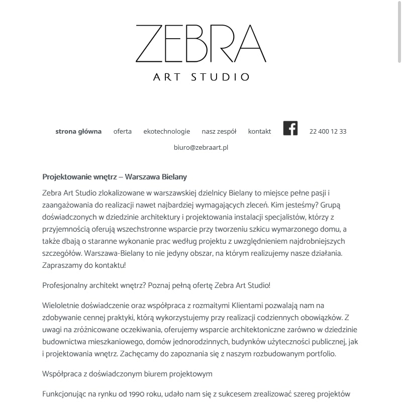 Biuro architektoniczne Zebra Art Studio